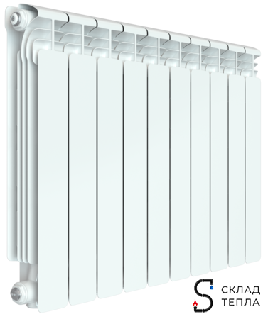 Радиатор алюминиевый Rifar Alum 500 - 10 секций. Вид 1.