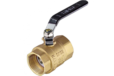 Кран шаровой TIM - 1 1/2' (ВР/ВР, PN40, Tmax 150°С, ручка-рычаг черная)