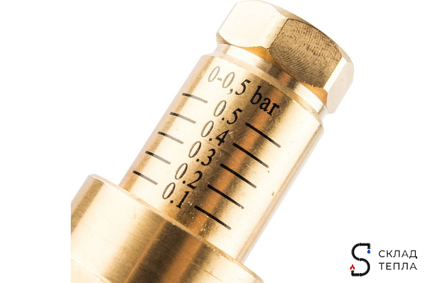 Клапан перепускной для насосных групп Meibes 0,1 - 0,6 бар. Вид 4.