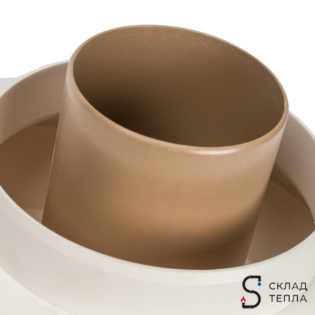 STOUT Элемент дымохода DN80/80 адаптер для подкл. разд. труб (совместимый  Vaillant,Ptotherm New ) . Вид 4.