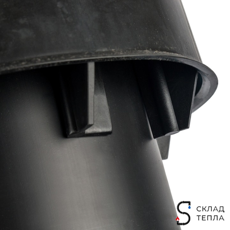 Финальный участок вертикальный для коаксиального дымохода STOUT D60/100 мм (для  конденсац. котла). Вид 4.