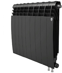 Радиатор биметаллический Royal Thermo BiLiner 500 V Noir Sable (Н) (Чёрный) - 9 секций