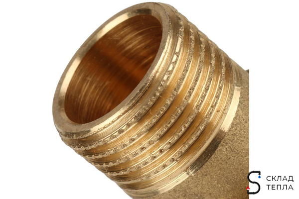 Сгон прямой латунный ITAP 151 - 1 1/4" (ВР/НР, с плоской прокладкой). Вид 13.