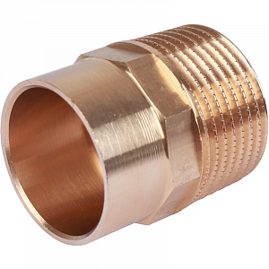 Переход на наружную резьбу Sanha 28х1'  для медных труб под пайку 4243g