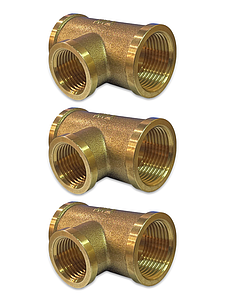 Тройник латунный резьбовой переходной TIM (ВР) - 3/4' x 1/2' x 3/4' (3шт.)