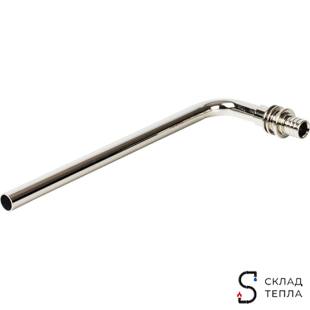 Подключение к радиатору Г-образное STOUT - 20 (для труб из сшитого полиэтилена, длина 250 мм). Вид 3.