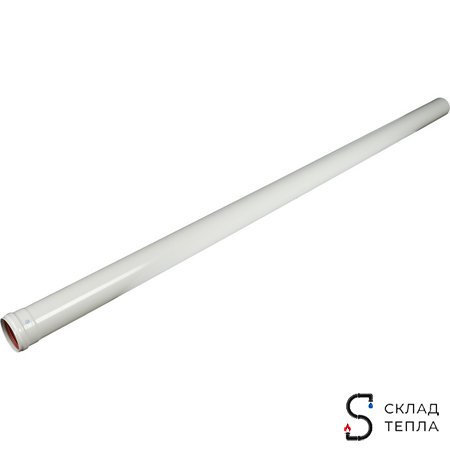 STOUT Элемент дымохода DN80 труба 2000 мм п/м. Вид 1.