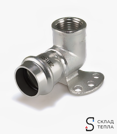 Водорозетка Zeissler 22 х 1/2" из нержавеющей стали под пресс. Вид 1.