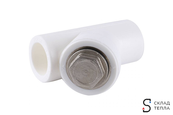 Фильтр грубой очистки VALFEX - 25 (для полипропиленовых труб под пайку, цвет белый). Вид 1.