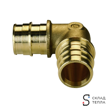 Отвод 90° РОС - 16 латунный (аналог Uponor и Usystems). Вид 3.