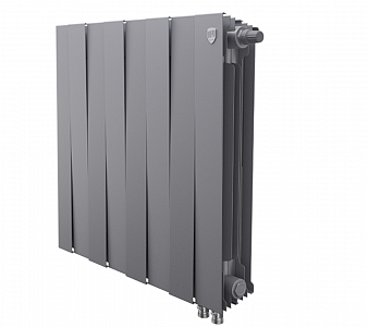 Радиатор биметаллический Royal Thermo PianoForte 500 Silver Satin (Н) (Серый) - 8 секций Радиатор биметаллический Royal Thermo PianoForte 500 Silver Satin (Н) (Серый) - 8 секций