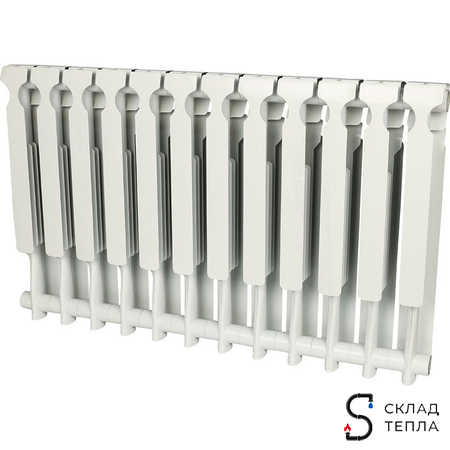 Радиатор алюминиевый Smart 500 - 14 секции. Вид 3.