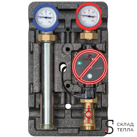 Насосная группа Zeissler с прямым контуром 1" (без насоса). Вид 1.