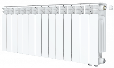 Радиатор биметаллический Rifar Base Ventil 350 - 14 секций (подключение нижнее справа) Радиатор биметаллический Rifar Base Ventil 350 - 14 секций (подключение нижнее справа)