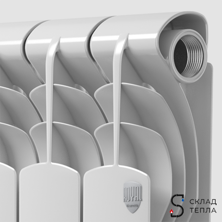 Радиатор биметаллический Royal Thermo Revolution Bimetall 350 - 10 секций. Вид 2.