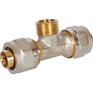 Тройник комбинированный с наружной резьбой STOUT - 20 x 1/2' (винтовой, для металлопласт.труб)