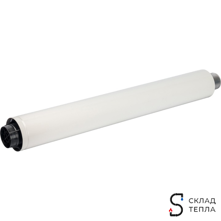 Комплект прохода через стену для коаксиального дымохода STOUT D60/100 (для котлов Bosch, Buderus). Вид 2.