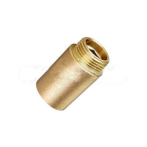Удлинитель резьбовой TIM - 1/2' длина 35 мм (НР/ВР, цвет латунный)