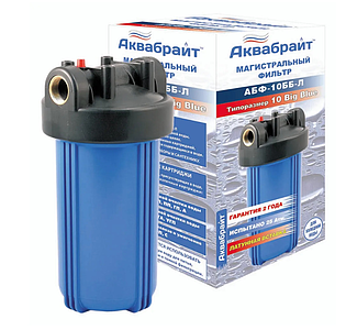Корпус фильтра Аквабрайт BB10 - 1' (синий, без фильтров)