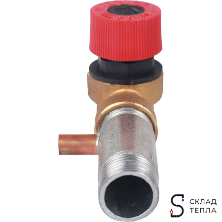 STOUT Клапан предохранительный с патрубком. Вид 3.