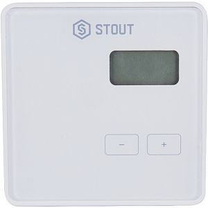 STOUT Проводной комнатный регулятор R-10b, белый STOUT Проводной комнатный регулятор R-10b, белый