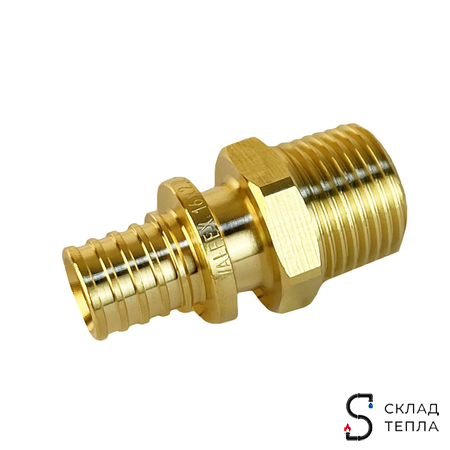 Муфта с наружной резьбой VALFEX - 20 х 3/4" (для труб из сшитого полиэтилена, 2шт). Вид 6.