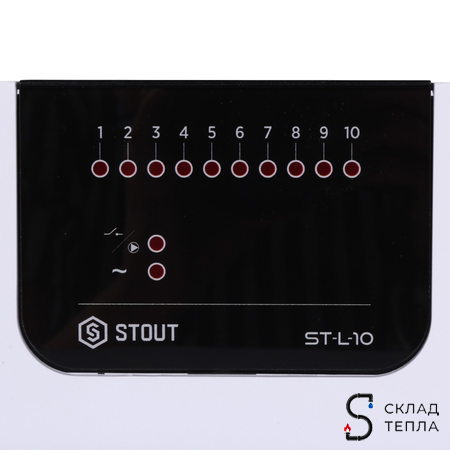 STOUT Проводной контроллер термостатических клапанов L-10. Вид 5.
