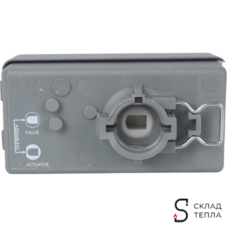 Компактный 2-ходовой зональный клапан STOUT с сервоприводом 230V (кабель 1м. НР 1", Kv 12). Вид 10.