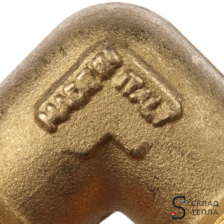 Отвод 90° латунный резьбовой равнопроходный STOUT (НР/НР) - 1/2". Вид 6.