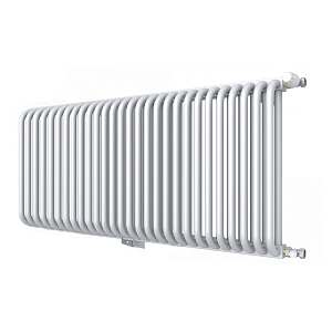Радиатор 2 трубчатый Rommer 500 - 28 секций (боковое подключение, цвет белый RAL9016)