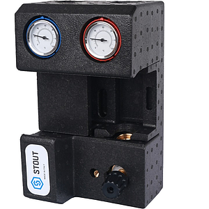 Насосная группа STOUT - 3/4' (с 3-х ходовым приводным смесителем, в теплоизоляции, без насоса)