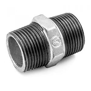 Ниппель прямой чугун оц Ду 15 (1/2') НР Fittex PLUS (2шт)
