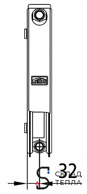 Радиатор стальной KERMI FKO 12 - высота 400 мм, длина 700 мм с боковым подключением. Вид 16.