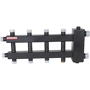 Коллектор котельной разводки ROMMER 2+2+1 (дублер компакт) с гидроразделителем 1'1/2 