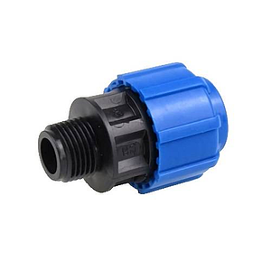 Переход на наружную резьбу Unidelta - 25 x 1/2' (винтовой, для труб ПНД)