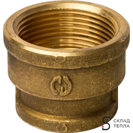 Муфта латунная резьбовая переходная STOUT - 1 1/4" x 1/2". Вид 4.