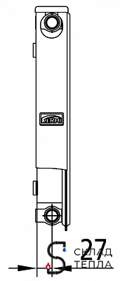 Радиатор стальной KERMI FKO 11 - высота 300 мм, длина 2300 мм с боковым подключением. Вид 17.