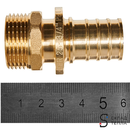Переход на наружную резьбу Rommer - 25 x 3/4" (комплект с гильзой, 4шт). Вид 5.