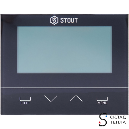 STOUT Беспроводной комнатный двухпозиционный регулятор ST-292v2, черный. Вид 1.