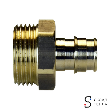 Переход на наружную резьбу РОС - 20 x 3/4" (аналог Uponor и Usystems). Вид 2.