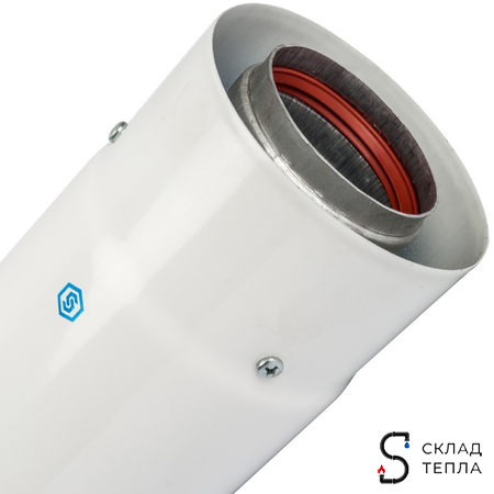 Труба телескопическая для коаксиального дымохода STOUT D60/100 мм, длина 470-750 мм. Вид 4.