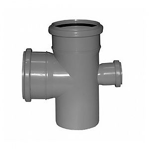 Крестовина одноплоскостная переходная для внутренней канализации СИНИКОН - 110 x 110 x 50x87°