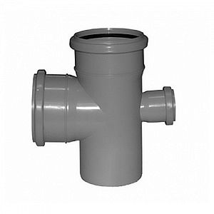 Крестовина одноплоскостная переходная для внутренней канализации СИНИКОН - 110 x 110 x 50x87°