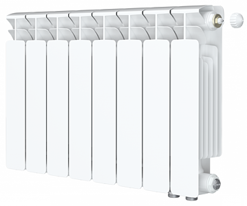 Радиатор биметаллический Rifar Base Ventil 350 - 8 секций (подключение нижнее справа)