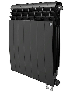 Радиатор биметаллический Royal Thermo BiLiner 500 V Noir Sable (Н) (Чёрный) - 7 секций