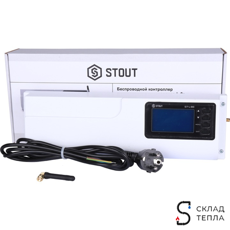 STOUT Беспроводной контроллер термостатических клапанов L-8e. Вид 7.