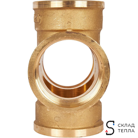 Крестовина латунная резьбовая равнопроходная STOUT (ВР) - 1 1/4". Вид 4.