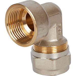 Переход на внутреннюю резьбу угловой STOUT - 26 x 1' (винтовой, для металлопластиковых труб)