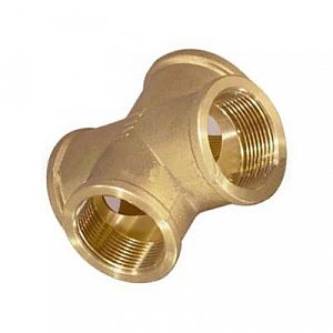 Крестовина латунная резьбовая TIM (ВР) - 1/2' (1шт)