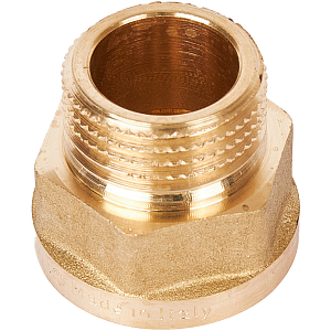 Переходник латунный с внутренней резьбой на наружную STOUT - 1/2' x 1/2' (под ключ, 4шт)